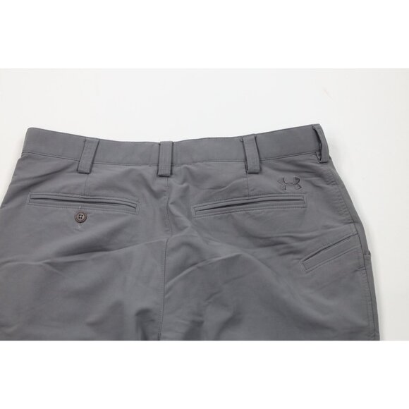 Under Armour Mens Size 34x30 Spell Out Stretch Wide Leg Golf Chino Pants Gray - Picture 10 of 12
